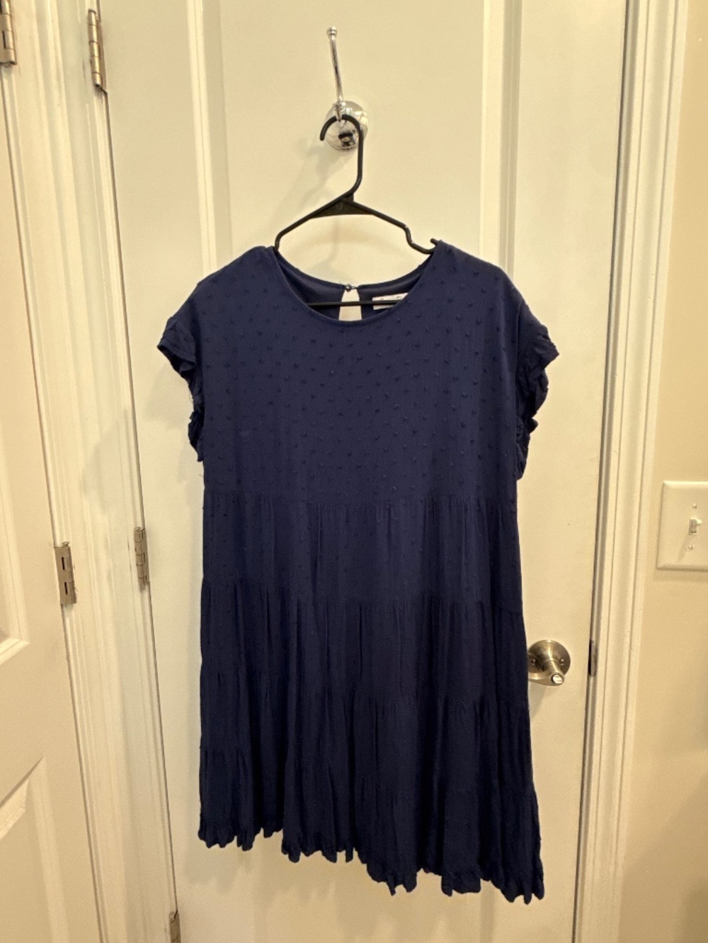 Women's Short Sleeve Navy Dress